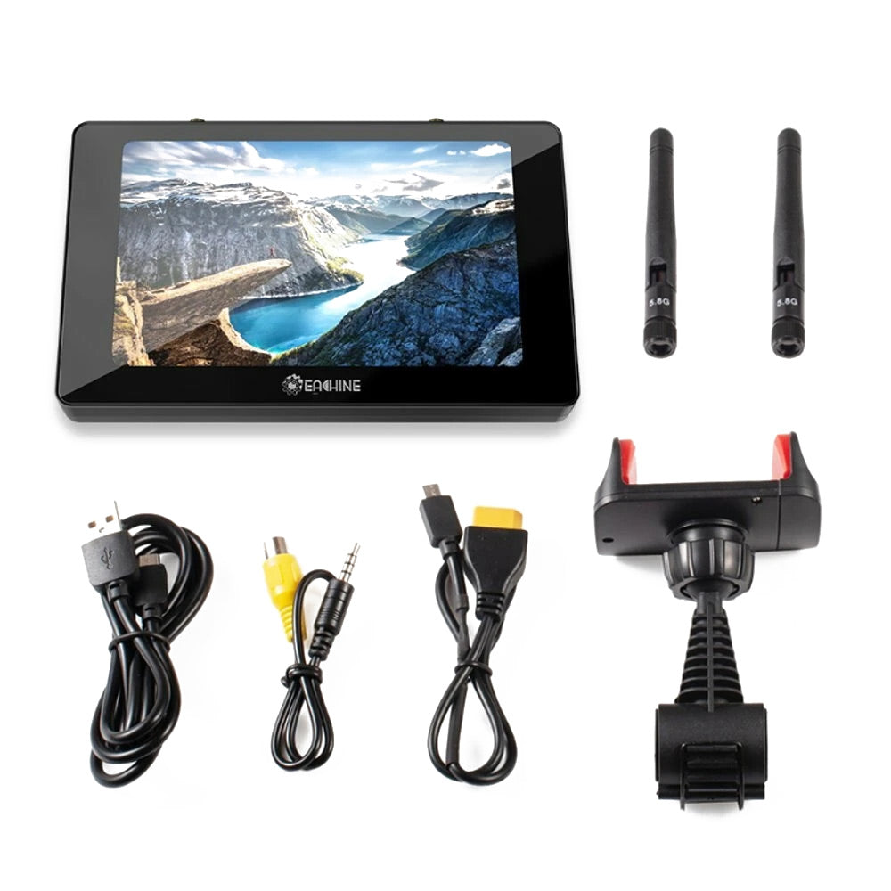 Eachine 5" Moneagle IPS 1000Lux 5.8GHz 40CH Diversity FPV Monitor w/ DVR