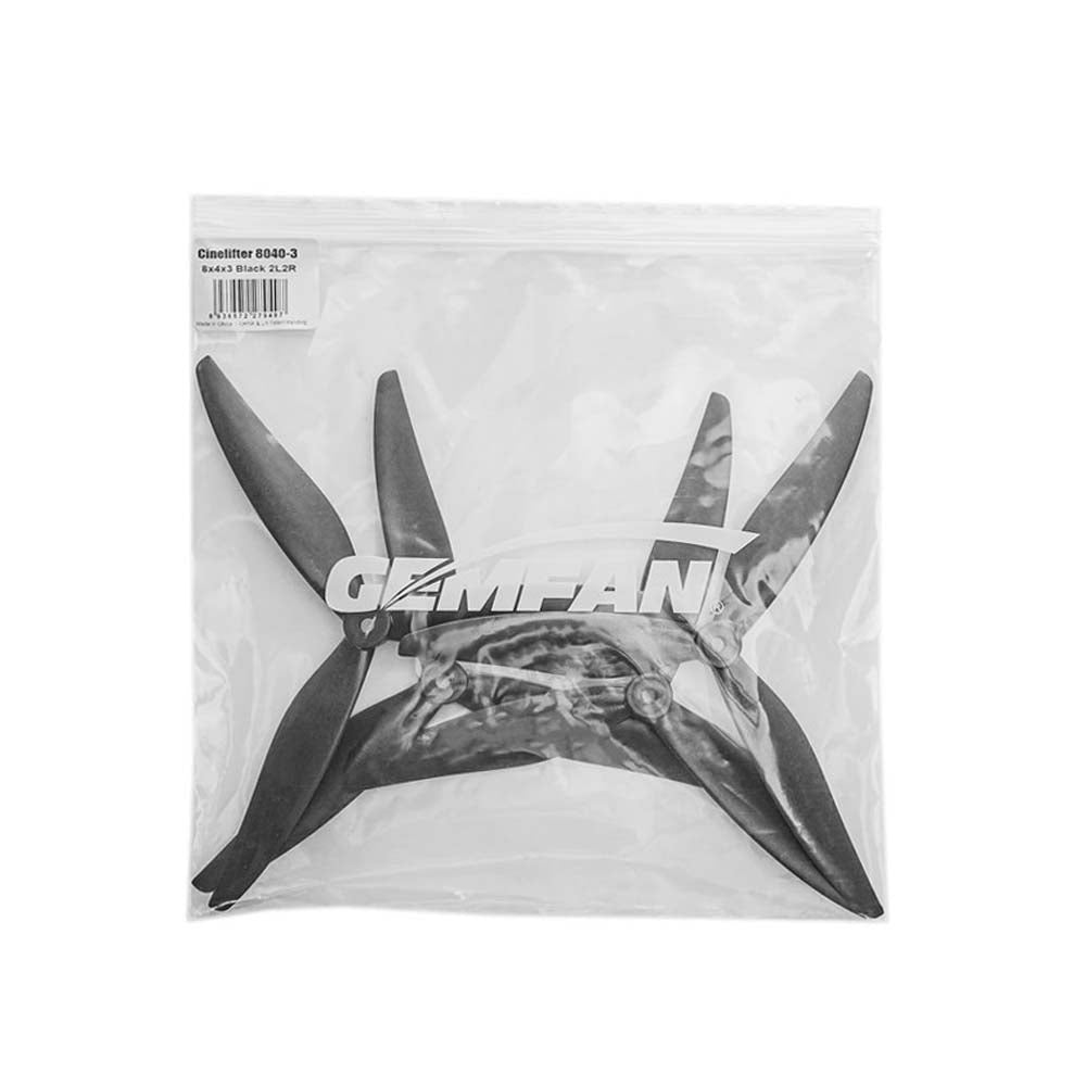 Gemfan 8040 CL Cinelifter 3-Blade Propeller (Set of 2) - Reinforced Polycarbonate