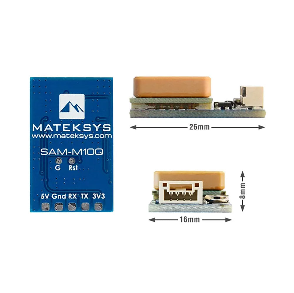 Mateksys GNSS SAM-M10Q GPS Module - Gallileo/GLONASS/BelDouB1C