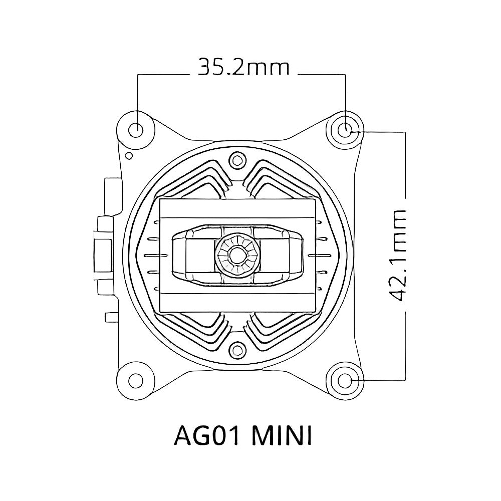 RadioMaster Zorro & TX12 AG01 Mini CNC Hall Gimbal (Set of 2) w/ Self Centering + Throttle - Black