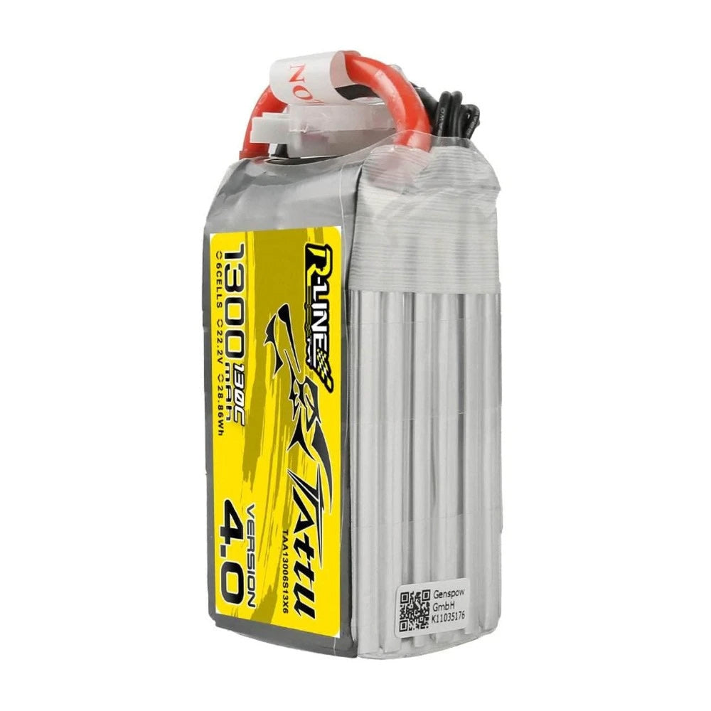 Tattu R-Line Version 4.0 1300mAh 6S1P 130C Lipo Battery