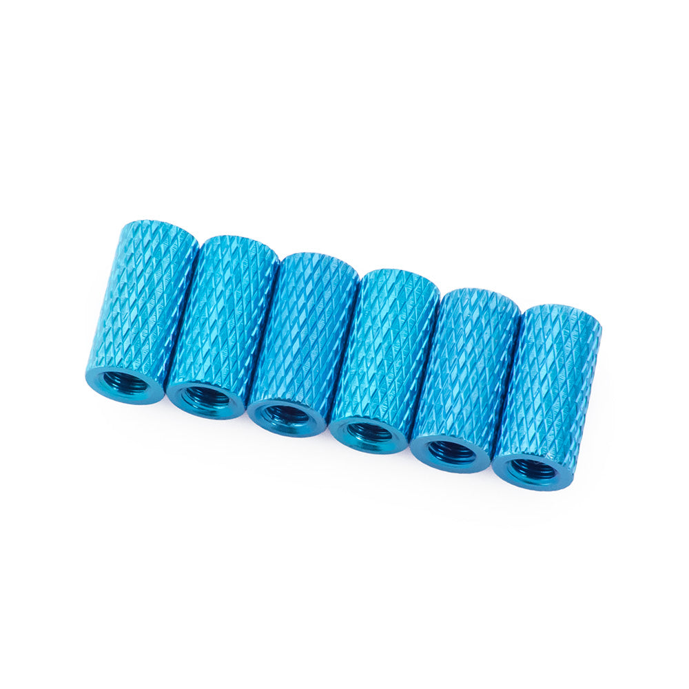 10mm Aluminum Textured Standoff Spacers (Set of 6)
