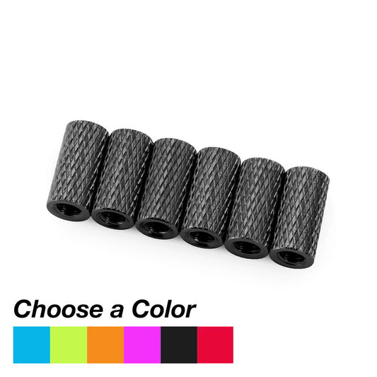 10mm Aluminum Textured Standoff Spacers (Set of 6)