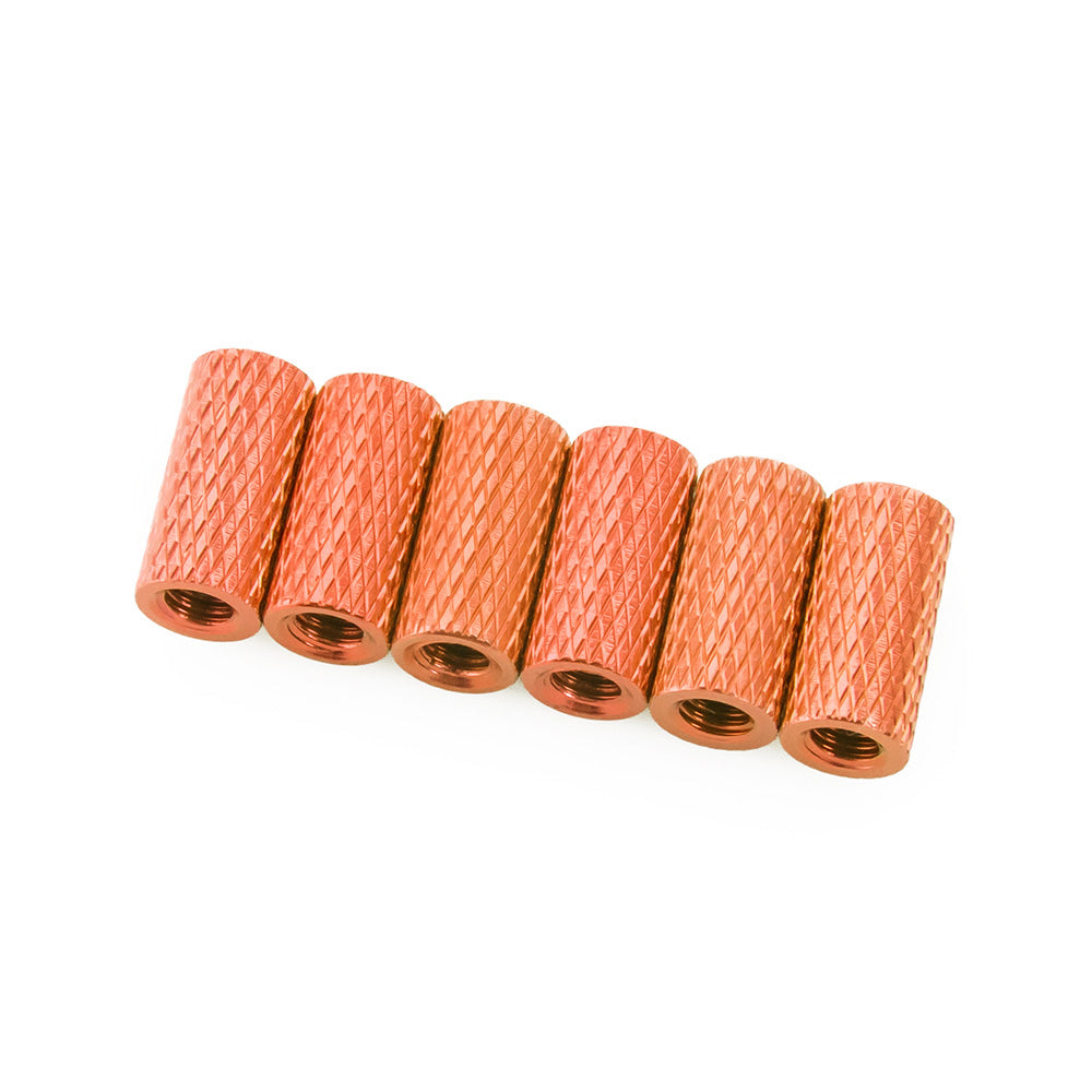10mm Aluminum Textured Standoff Spacers (Set of 6)