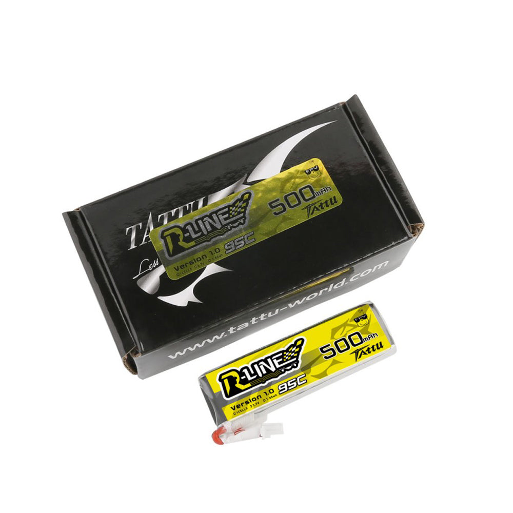 Tattu R-Line Version 1.0 500mAh 1S1P 95C Lipo Battery