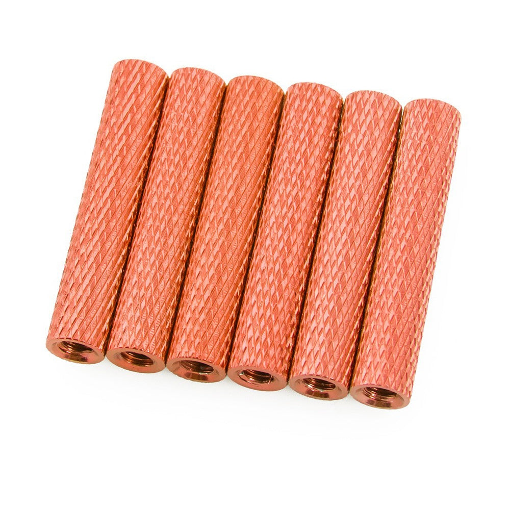 25mm Aluminum Textured Standoff Spacers (Set of 6)