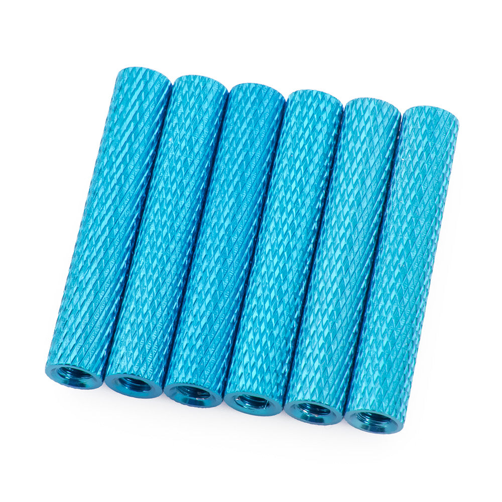 28mm Aluminum Textured Standoff Spacers (Set of 6)