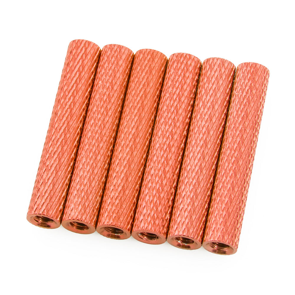 28mm Aluminum Textured Standoff Spacers (Set of 6)