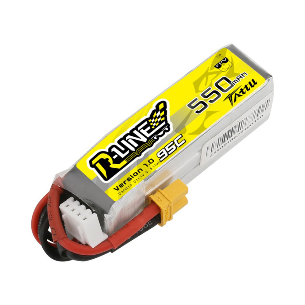 Tattu R-Line Version 1.0 550mAh 3S1P 95C Lipo Battery