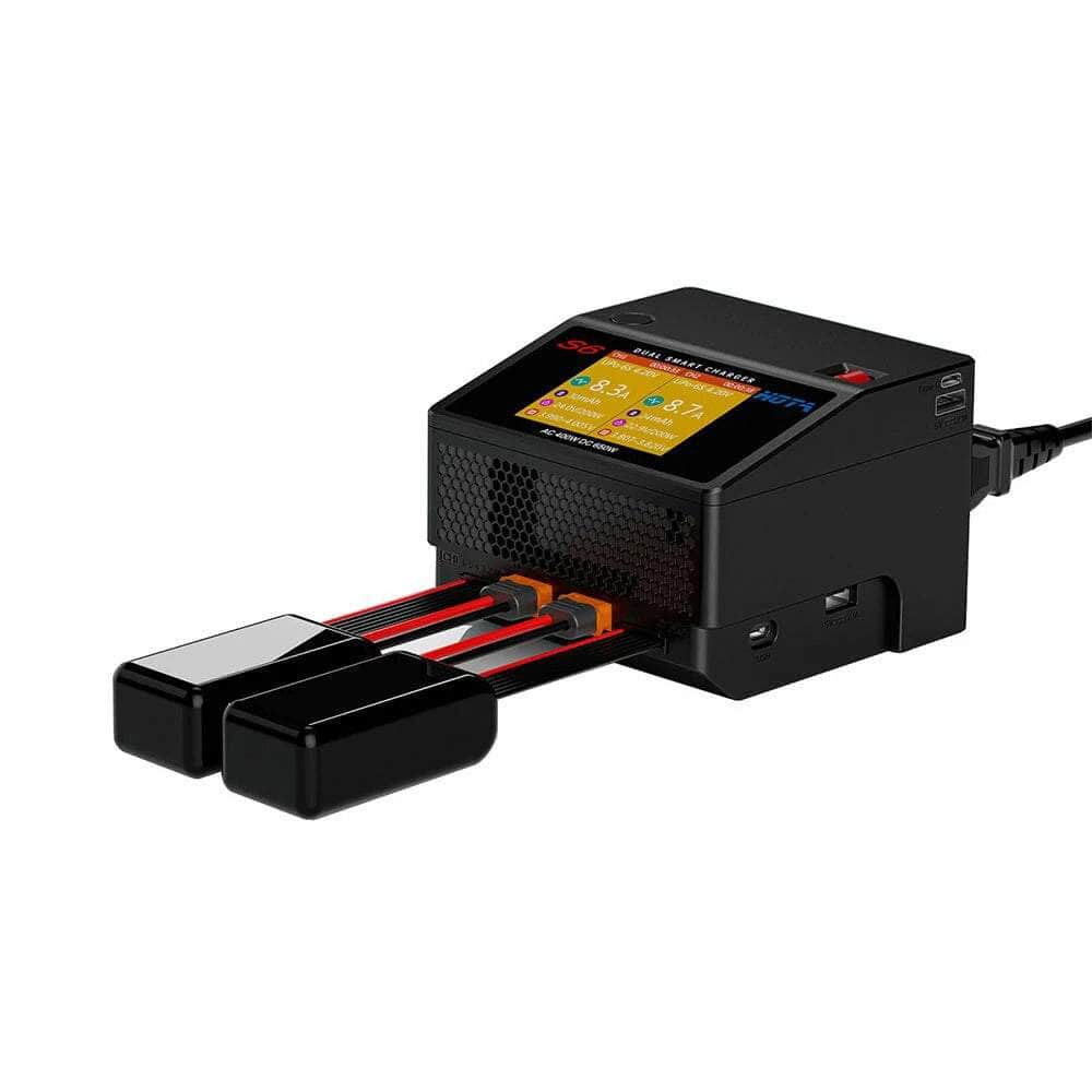 HOTA S6 AC 400W DC 325W*2 15A*2 Dual Channel Lipo Charger for 1-6S LiHv/LiPo/LiFe/Lilon Battery