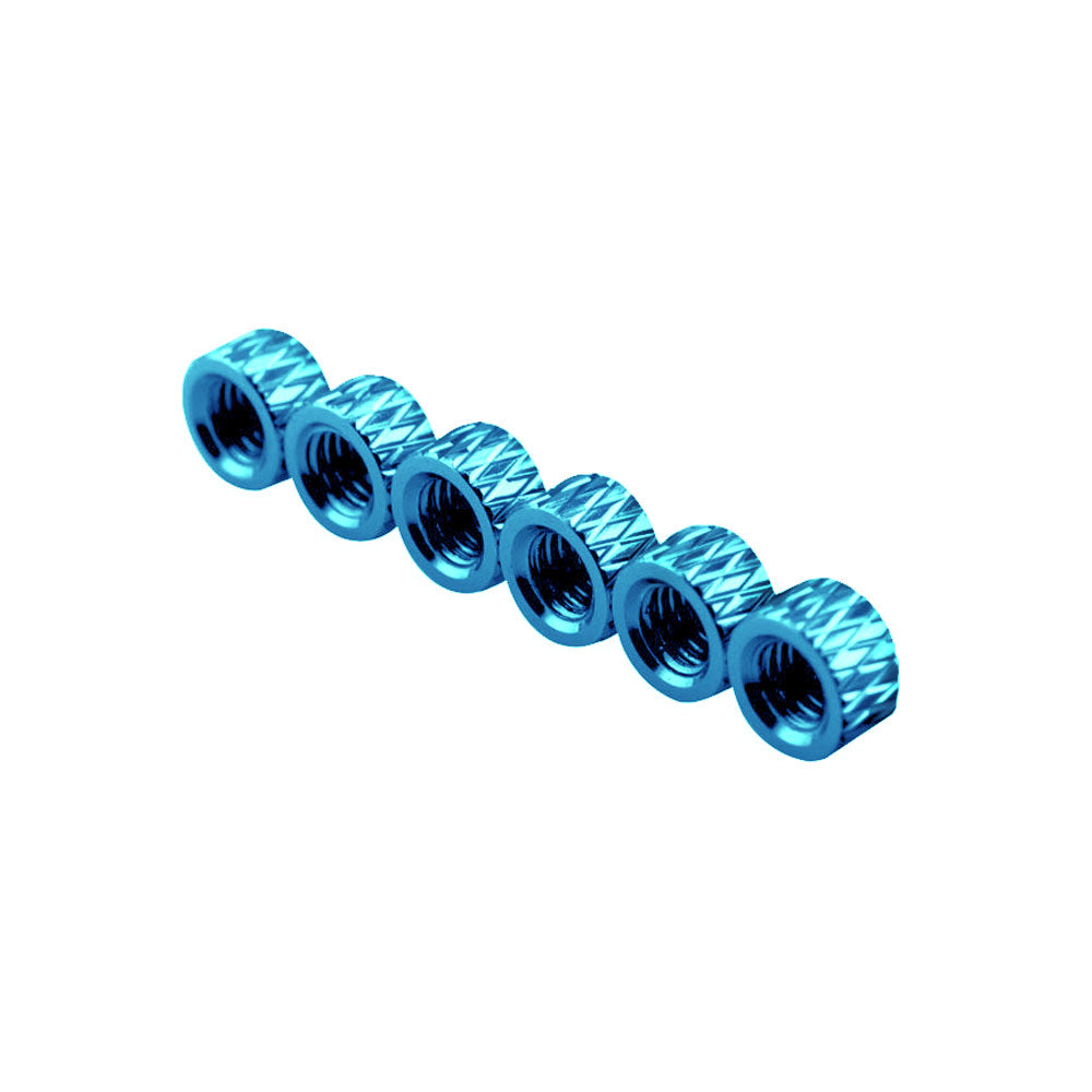 3mm Aluminum Textured Standoff Spacers (Set of 6)