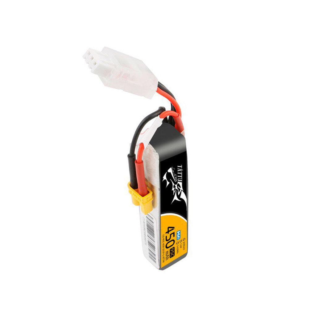 Tattu 450mAh 7.6V HV 95C 2S Lipo Battery - Long Size (XT-30)
