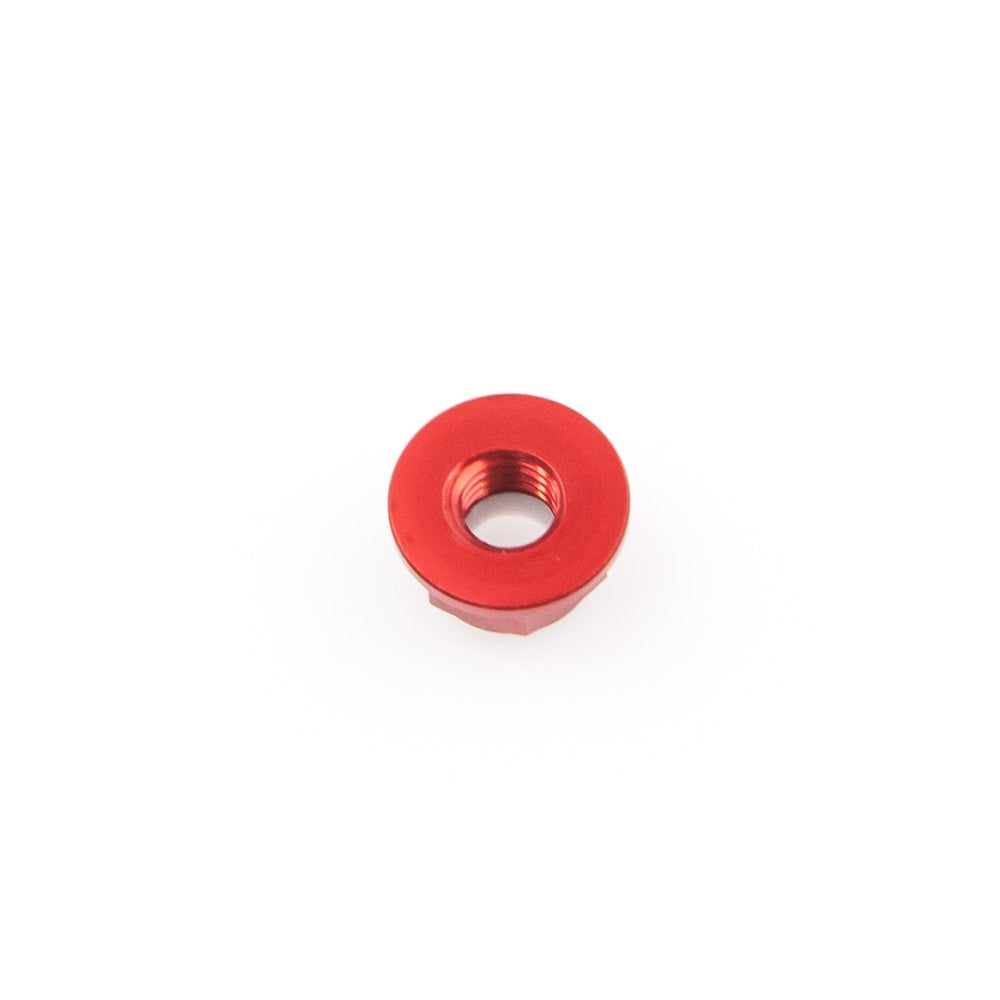 M5 Red Aluminum Flange Lock Nut (set of 4)