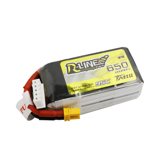 Tattu R-Line Version 1.0 650mAh 4S1P 95C Lipo Battery