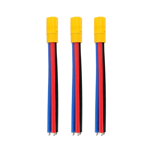 Amass MT60 12AWG LiPo Pigtail w Protective Sleeve - Female (3Pcs)