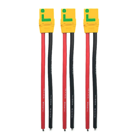 Amass XT90-S 10AWG LiPo Pigtail - Female (3Pcs)