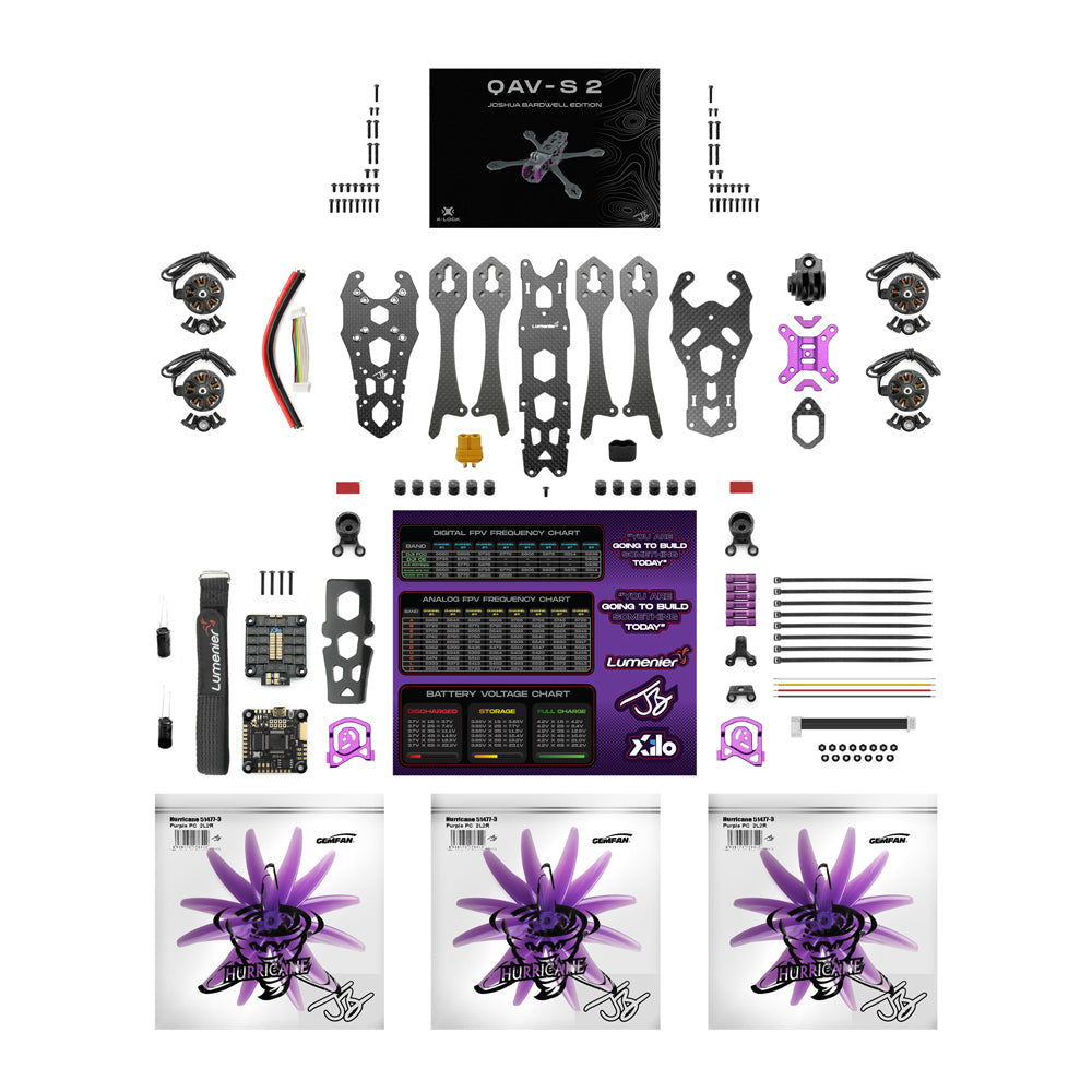 Beginner DIY FPV Drone Kit - QAV-S 2 Joshua Bardwell SE 5” - HD Ready Includes