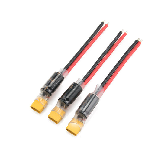XT30 Lipo Pigtail w/ 35V 470uF Capacitor 16AWG (3pcs)