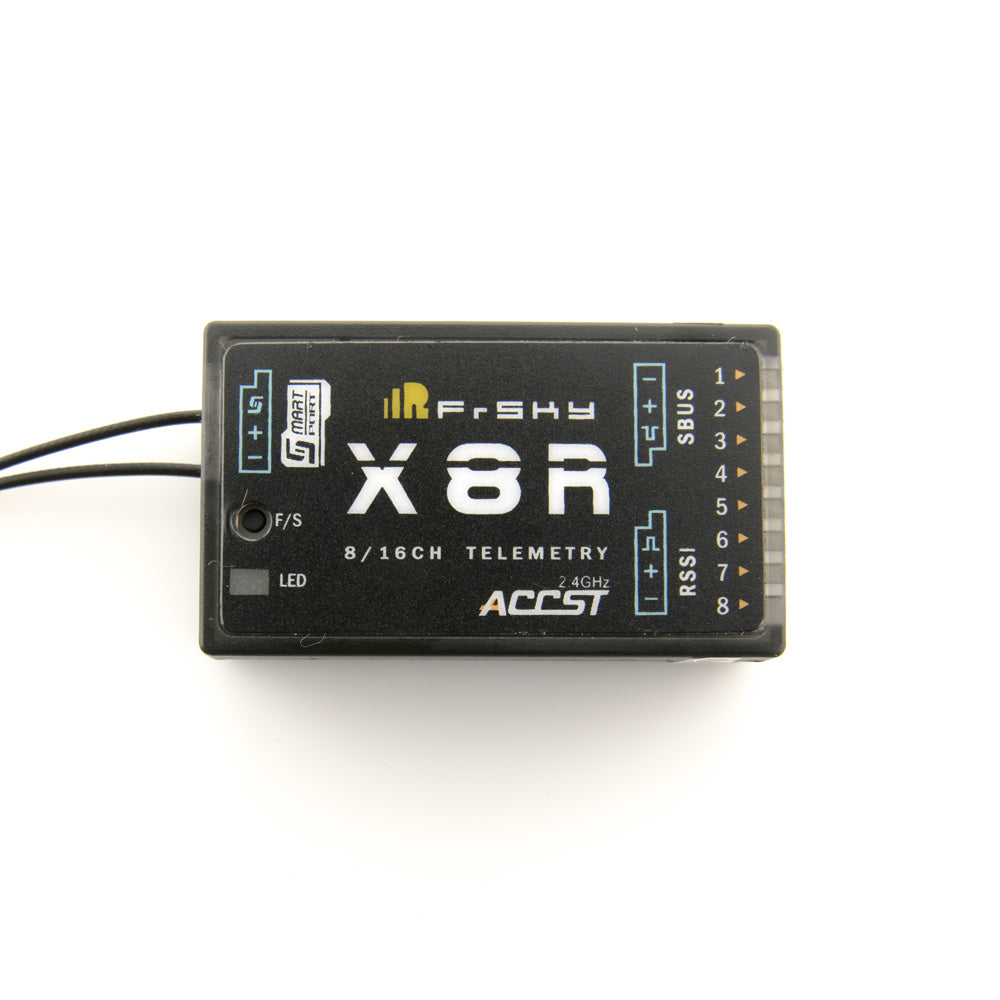 FrSky X8R 16ch Receiver, SBUS, Smart Port - Amplified PCB Antenna