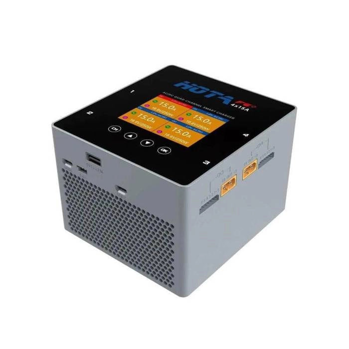 HOTA F6+ 1000W 60A 1-6S Quad Channel AC/DC Smart Charger - Gray