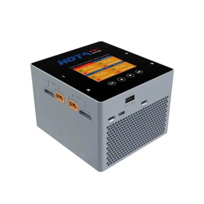 HOTA F6+ 1000W 60A 1-6S Quad Channel AC/DC Smart Charger - Gray