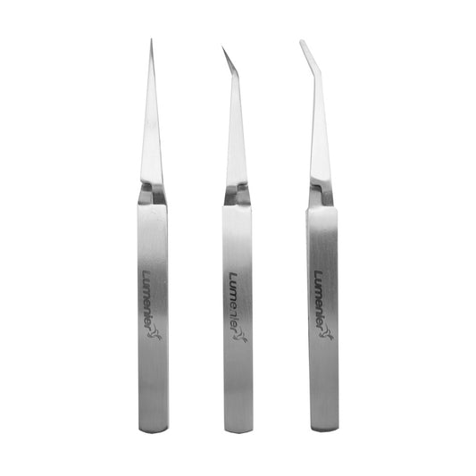 Lumenier Reverse Action Tweezers - Set of 3