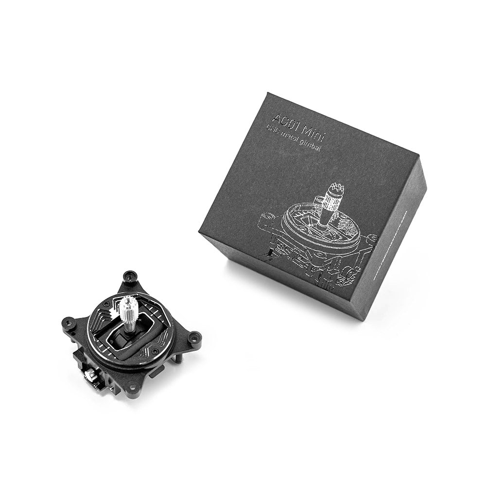 RadioMaster Zorro & TX12 AG01 Mini CNC Hall Gimbal (Set of 2) w/ Self Centering + Throttle - Black