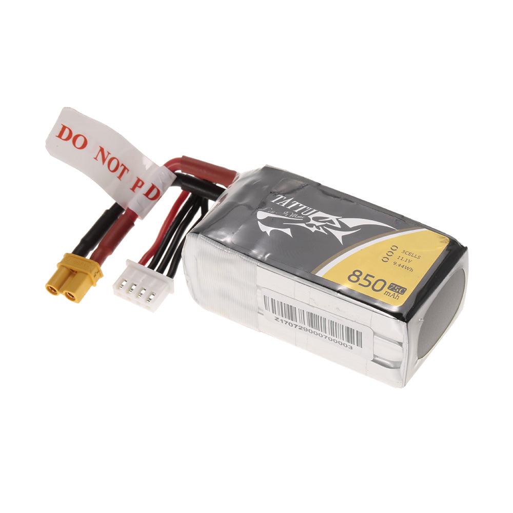 Tattu 850mAh 3S 75C LiPo Battery - XT30