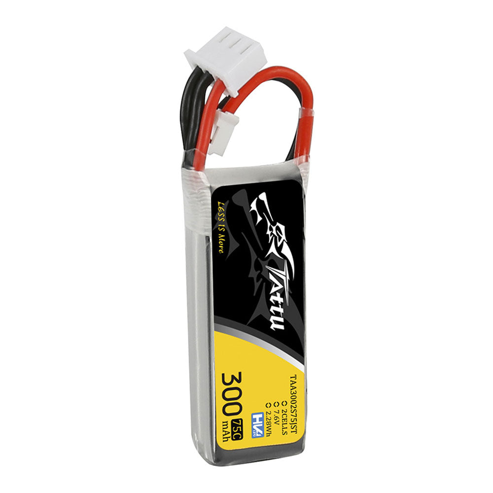 Tattu 300mAh HV 7.4V 75C 2S1P LiPo Battery - JST-PHR