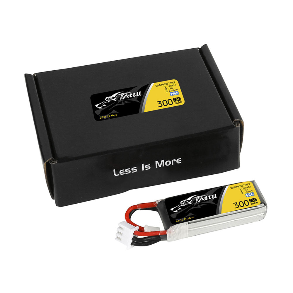 Tattu 300mAh HV 7.4V 75C 2S1P LiPo Battery - JST-PHR