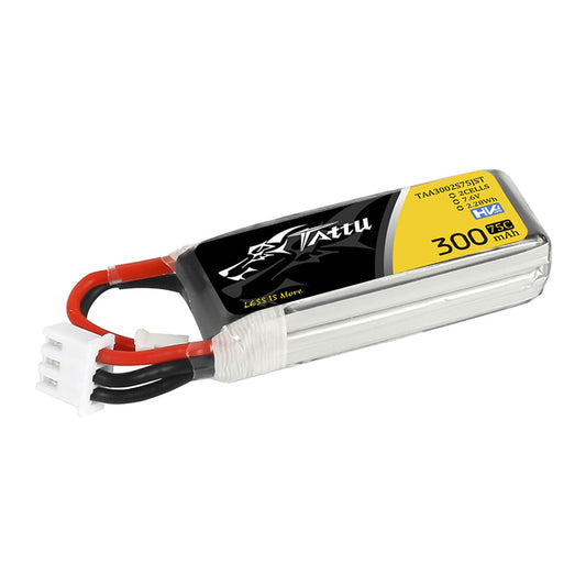 Tattu 300mAh HV 7.4V 75C 2S1P LiPo Battery - JST-PHR
