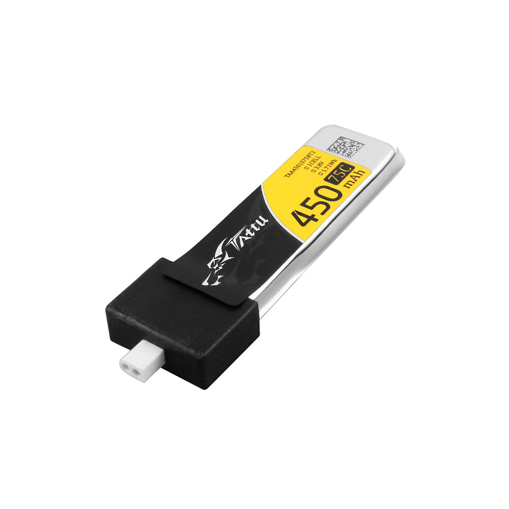 Tattu 450mAh HV 3.8V 75C 1S LiPo Battery (5pcs) - BT2.0