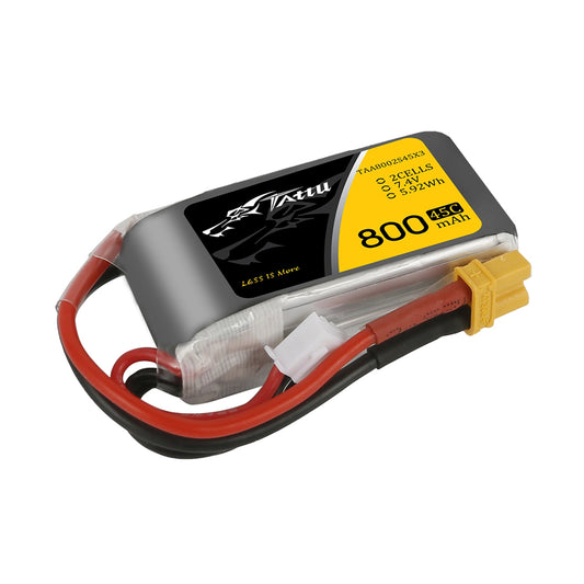 Tattu 800mAh 2S 45C LiPo Battery - XT30