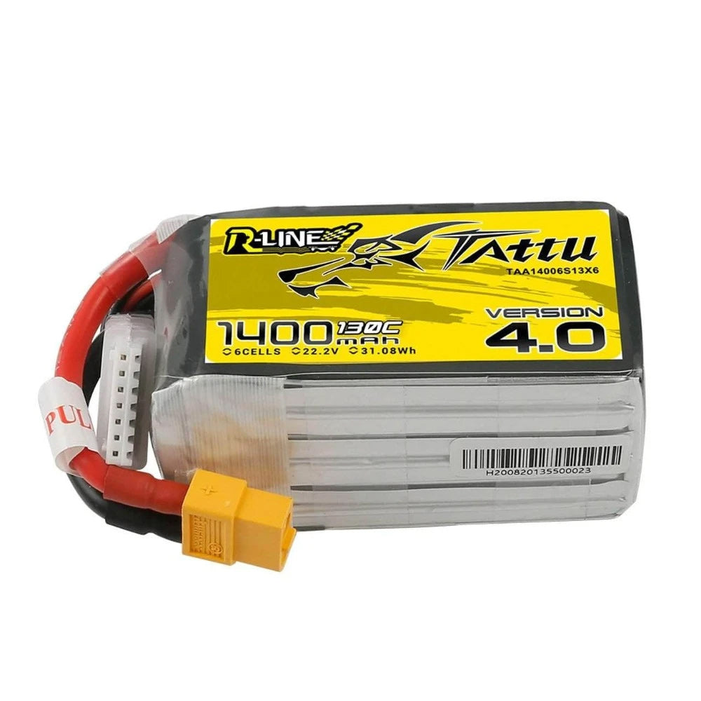 Tattu R-Line Version 4.0 1400mAh 6S1P 130C Lipo Battery