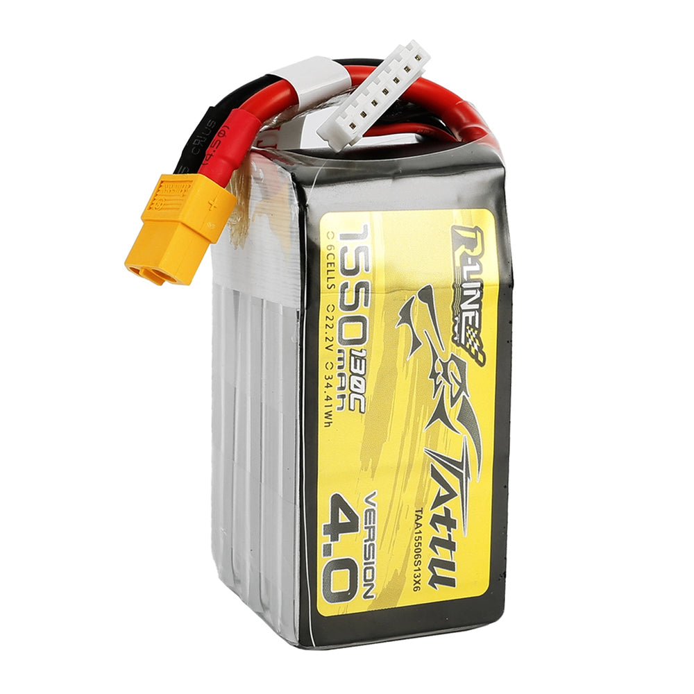 Tattu R-Line Version 4.0 1550mAh 6S 130C LiPo Battery - XT60