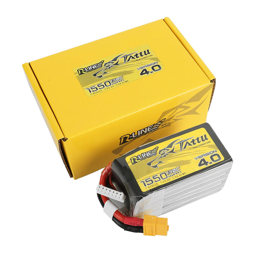Tattu R-Line Version 4.0 1550mAh 6S 130C LiPo Battery - XT60