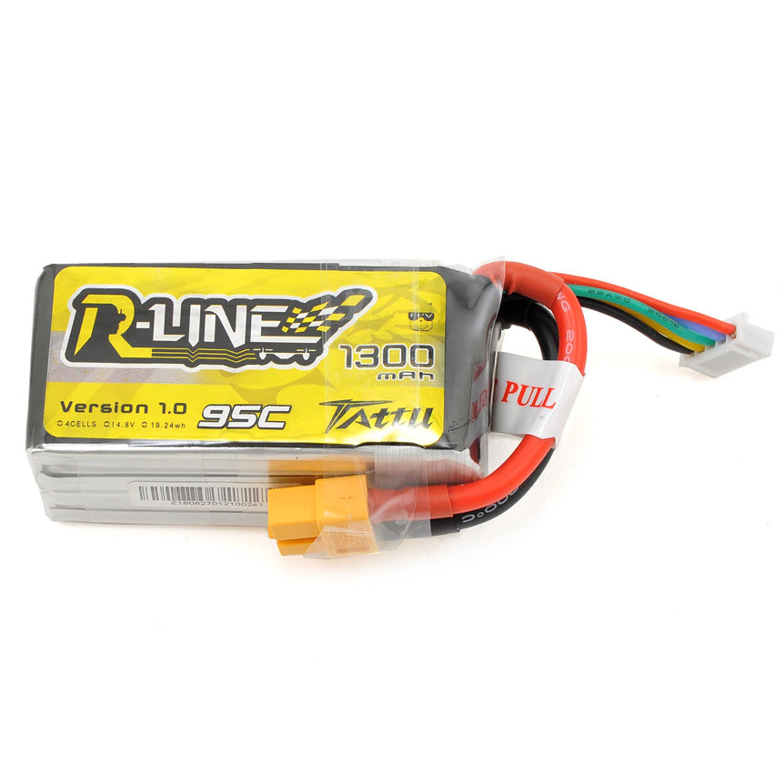 Tattu R-Line 1300mAh 4s 95c Lipo Battery