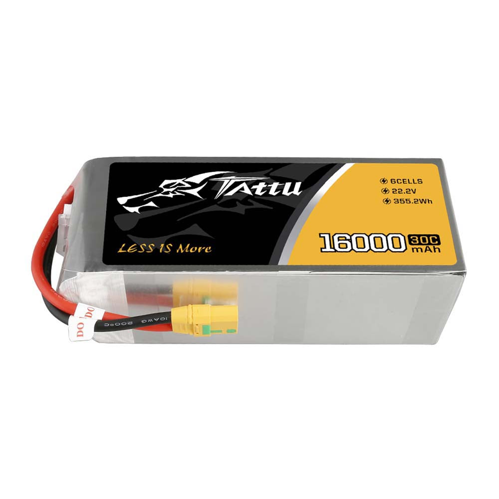 Tattu 16000mAh 22.2V 6S 30C Lipo Battery Pack w/ XT90-S Plug
