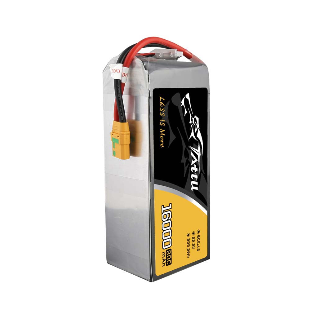 Tattu 16000mAh 22.2V 6S 30C Lipo Battery Pack w/ XT90-S Plug