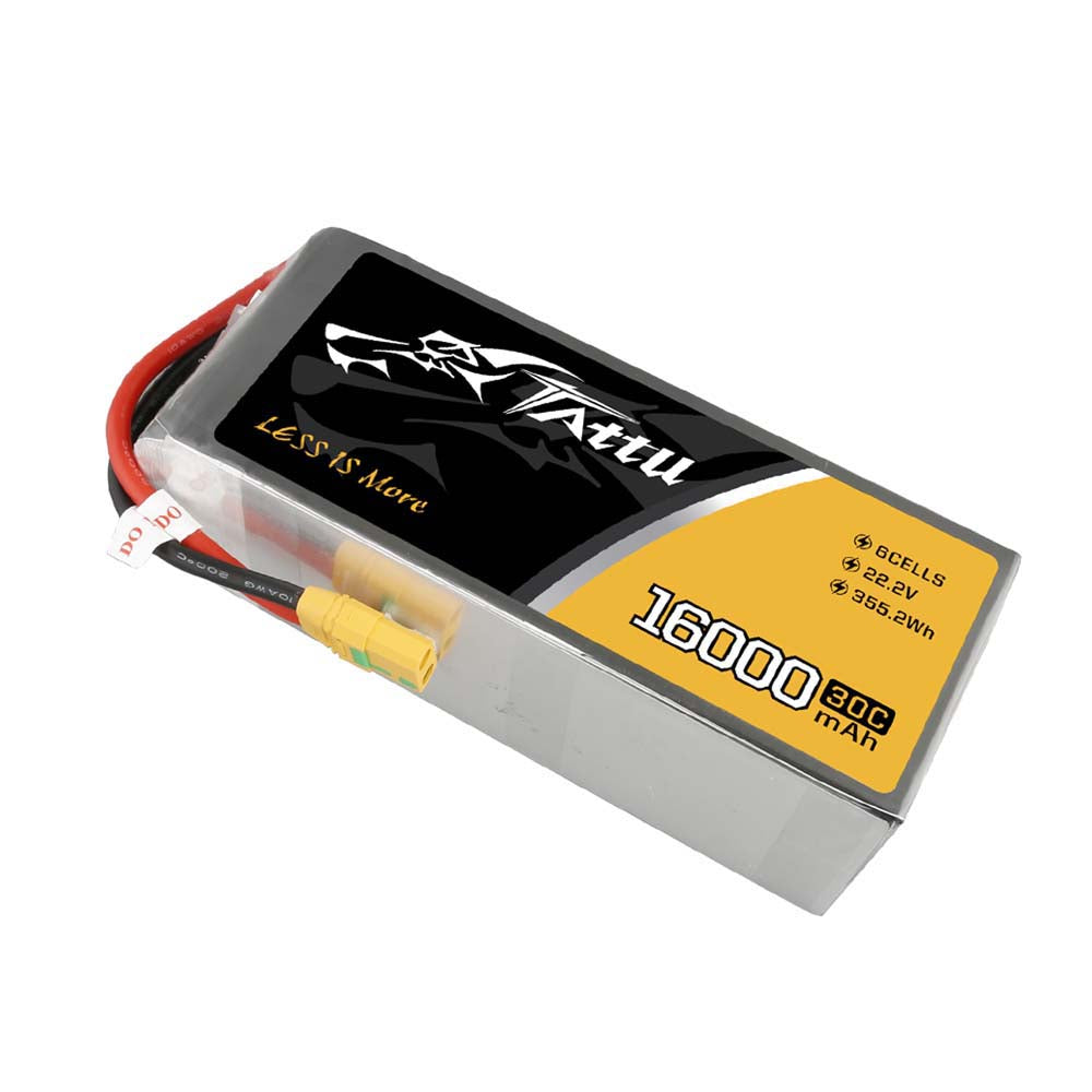 Tattu 16000mAh 22.2V 6S 30C Lipo Battery Pack w/ XT90-S Plug