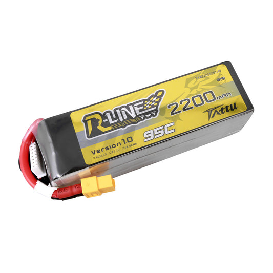 Tattu R-Line 22.2V 2200mah 6S 95C Lipo Battery For 7 Quad - XT60