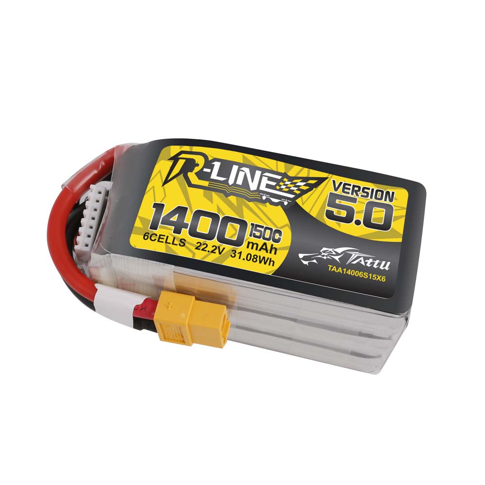 Tattu R-Line Version 5.0 1400mAh 6S1P150C LiPo Battery