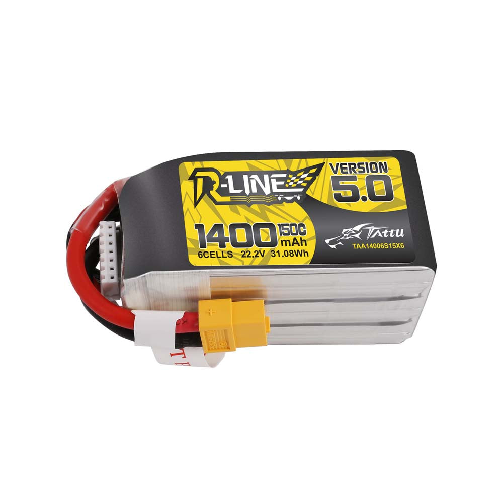 Tattu R-Line Version 5.0 1400mAh 6S1P150C LiPo Battery