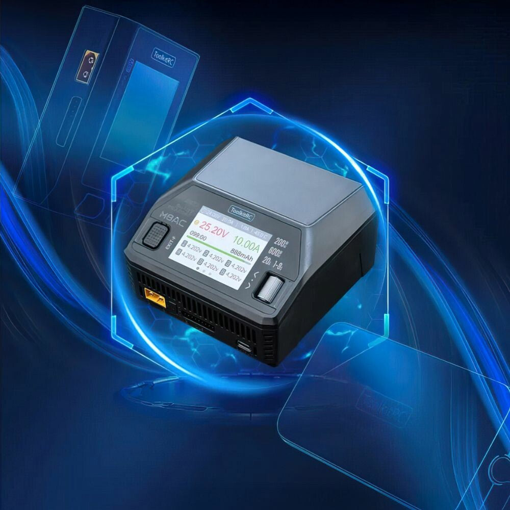 ToolkitRC M8AC 600W 20A 1-8S AC/DC Smart Charger - XT60