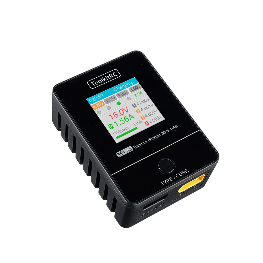 ToolKitRC M4AC 30W 2.5A Compact AC Balance Charger - XT60