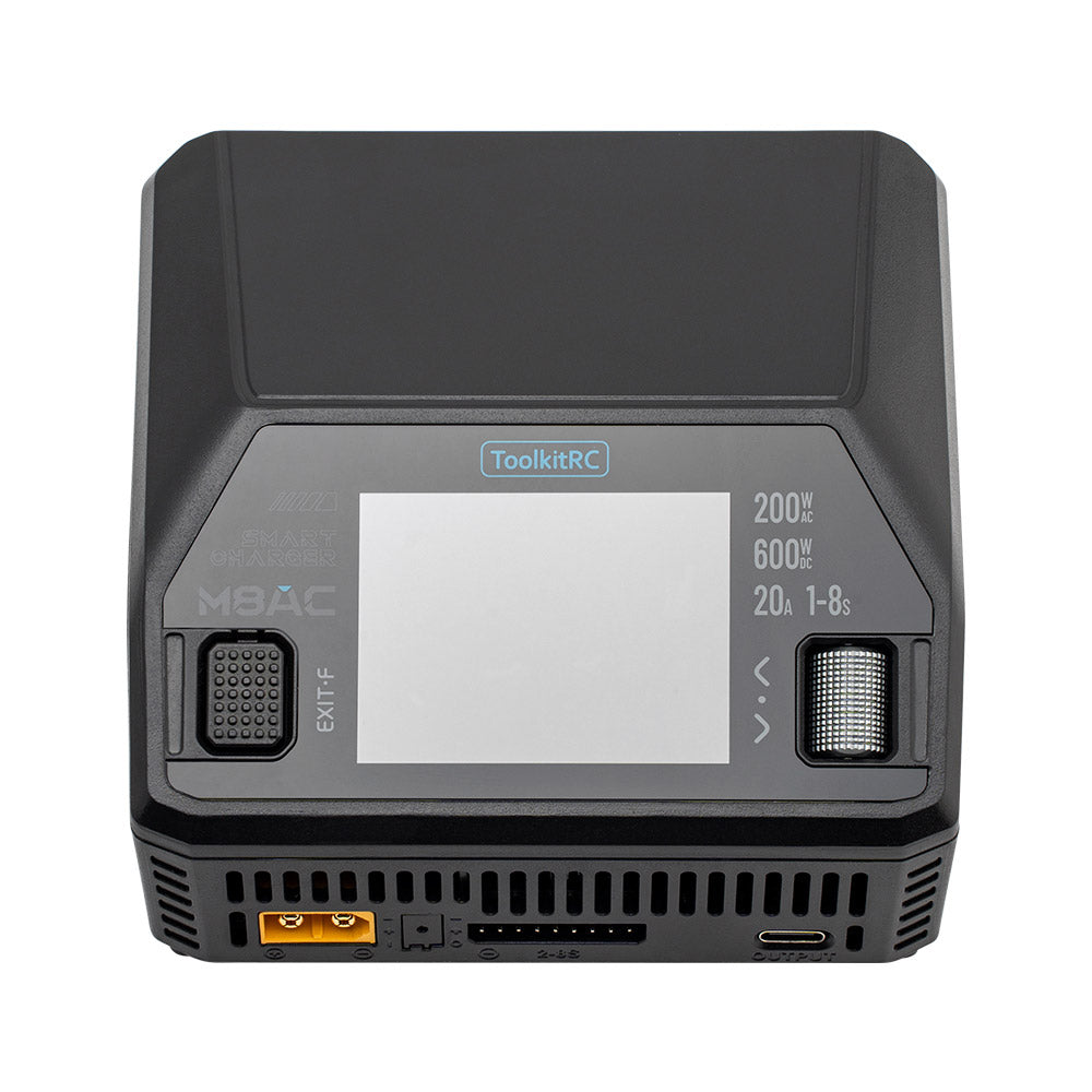 ToolkitRC M8AC 600W 20A 1-8S AC/DC Smart Charger - XT60