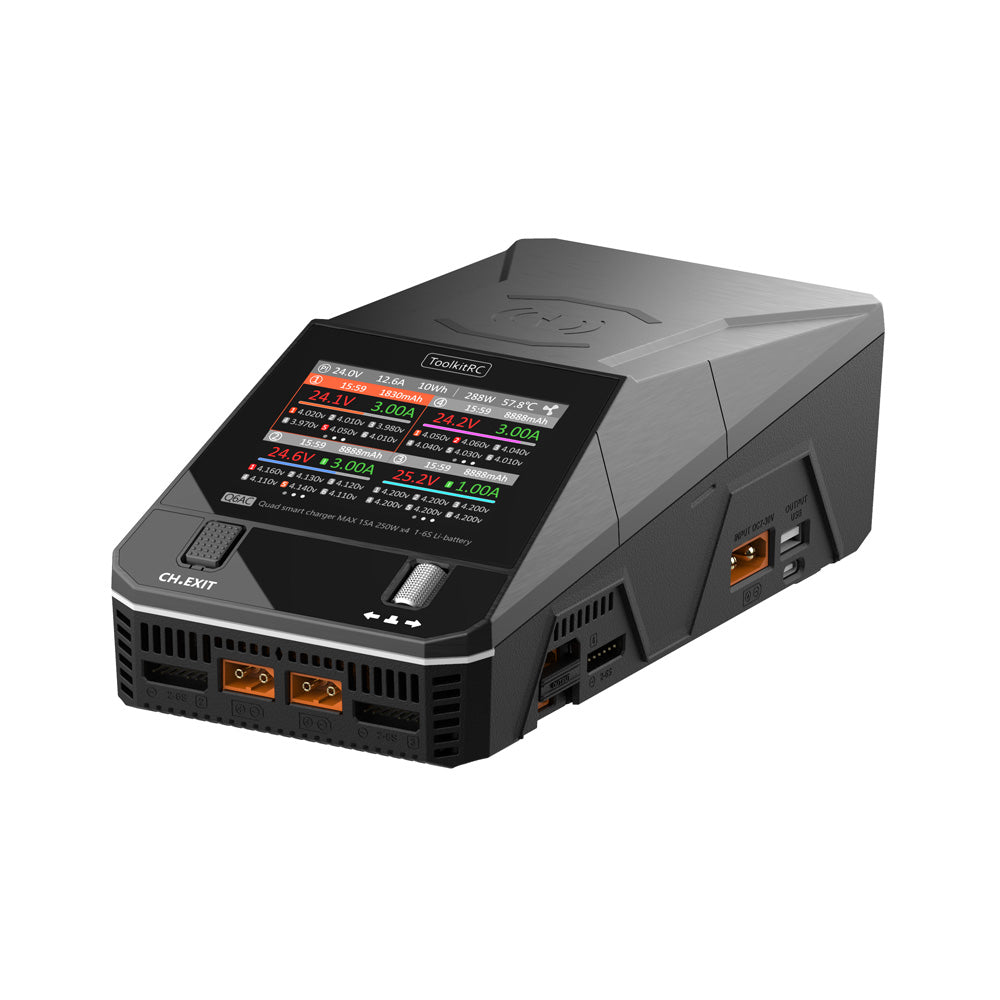 ToolkitRC Q6AC DC 1-6S 250W Quad Smart Charger