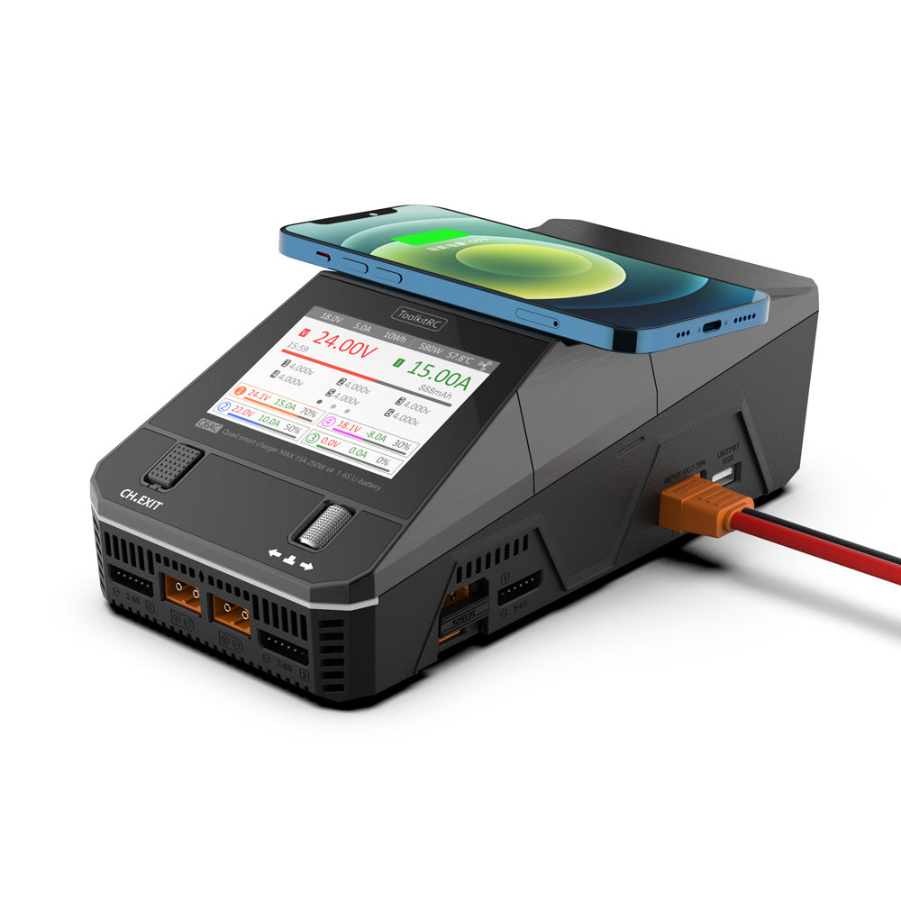 ToolkitRC Q6AC DC 1-6S 250W Quad Smart Charger