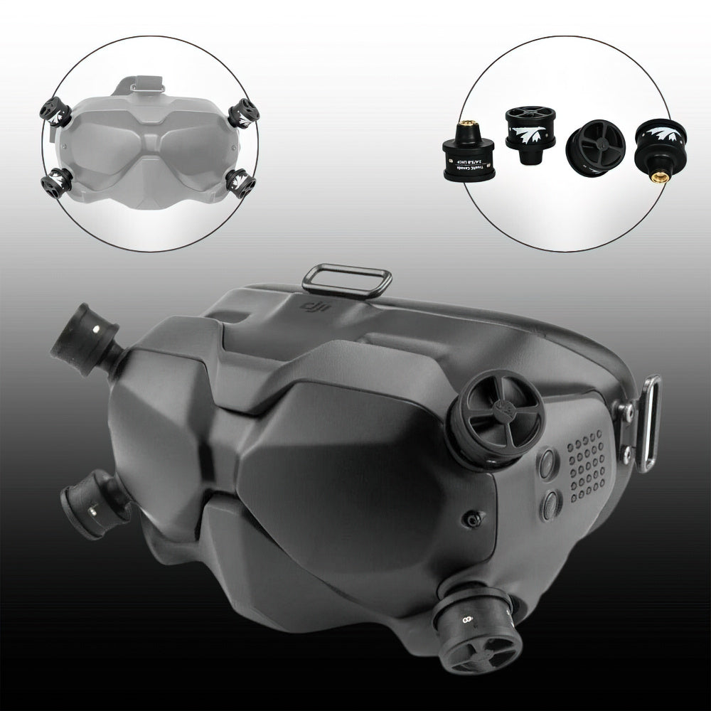 TrueRC Duality 2.4/5.8GHz RP-SMA Stubby Antenna for DJI FPV Goggles V2 (4Pcs) - LHCP