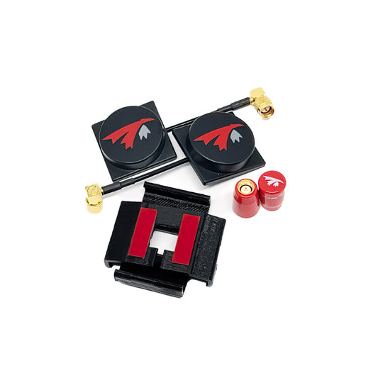 TrueRC X-AIR 5.8GHz MK II Antenna Stubby Combo for HDZero VRX4 - RHCP